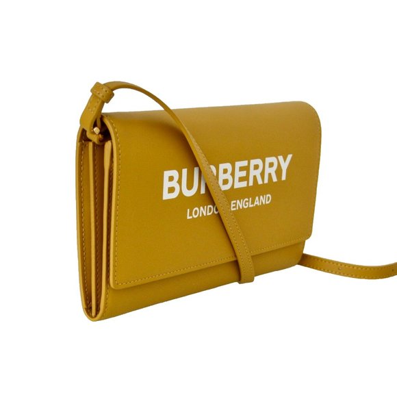 NWT BURBERRY HAZELMERE LEATHER PRINTED LOGO CROSSBODY WALLET BAG - Picture 9 of 10
